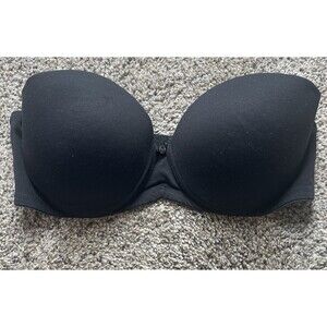 victoria's secret bra 36c Strapless Black Light Padding 136887-093